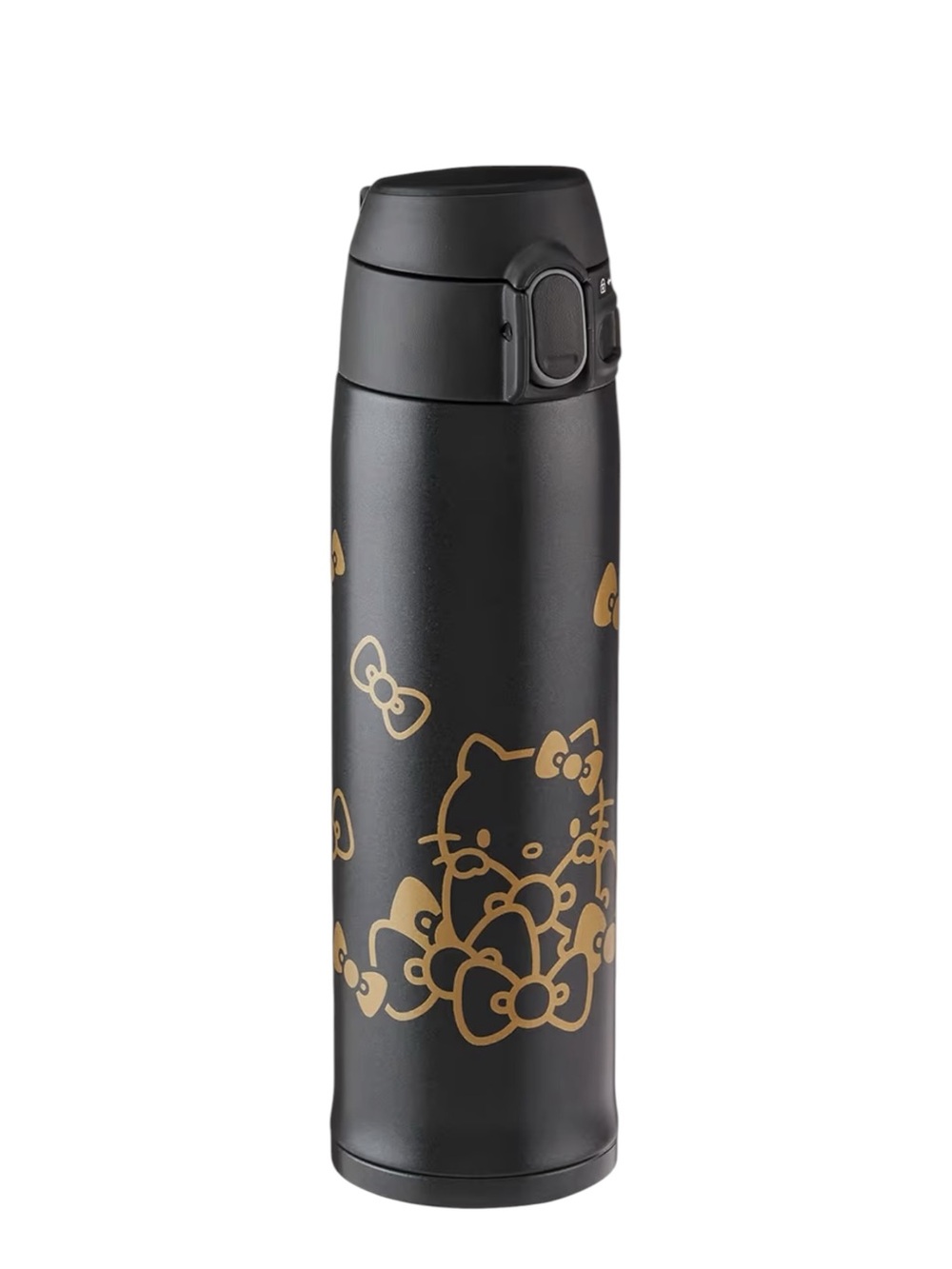 Hello Kitty 16oz Black & Gold Leak Proof Stainless Travel Tumbler Mug